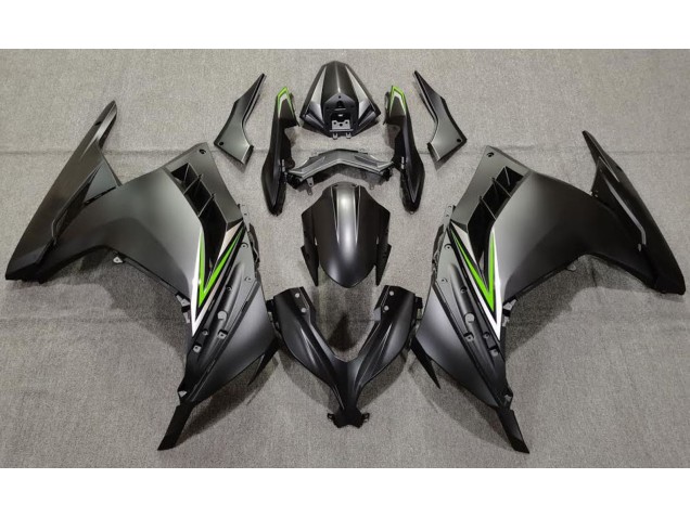 Matte Black & Green 2013-2018 Ninja 300 Motorcycle Fairing