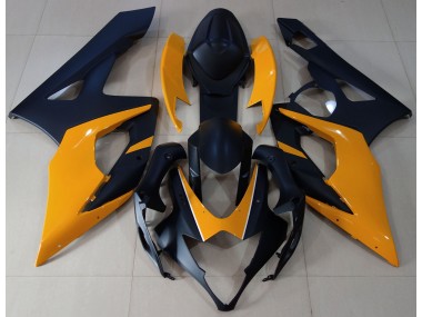 Matte Black & Light Orange 2005-2006 GSXR 1000 Motorcycle Fairing