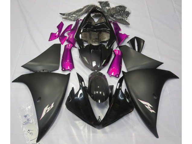Matte Black & Pink 2009-2011 R1 Motorcycle Fairing
