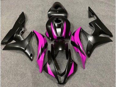 Matte Black & Pink Design 2007-2008 CBR600RR Motorcycle Fairing