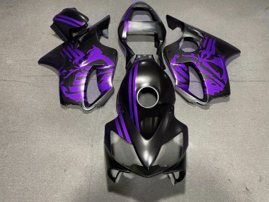 Matte Black & Purple Skull 2001-2003 CBR600 F4i Motorcycle Fairing