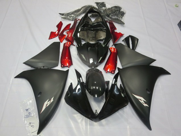 Matte Black Red 2012-2014 R1 Motorcycle Fairing