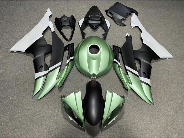 Matte Black and Green 2008-2016 R6 Motorcycle Fairing