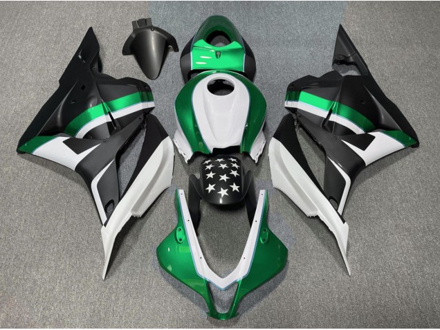 Matte Black and Green Star 2009-2012 CBR600RR Motorcycle Fairing