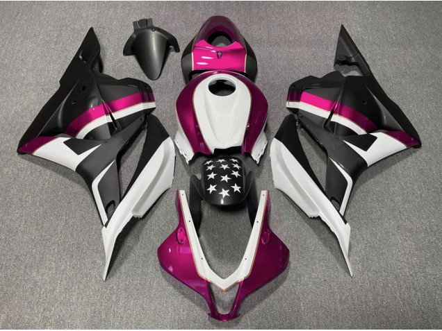 Matte Black and Pink Star 2009-2012 CBR600RR Motorcycle Fairing