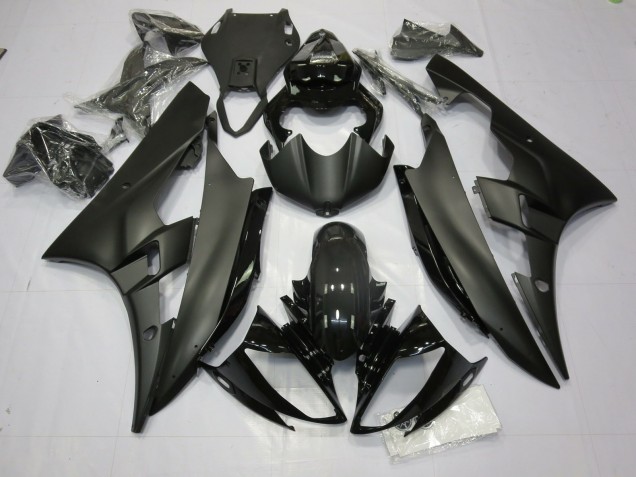 Matte and Gloss Black 2006-2007 R6 Motorcycle Fairing