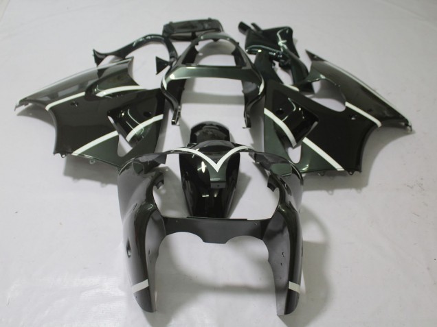 Metallic Grey & Black 2000-2002 ZX6R Motorcycle Fairing