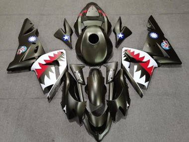 Military Green Shark 2004-2005 ZX10R Motorcycle Fairing