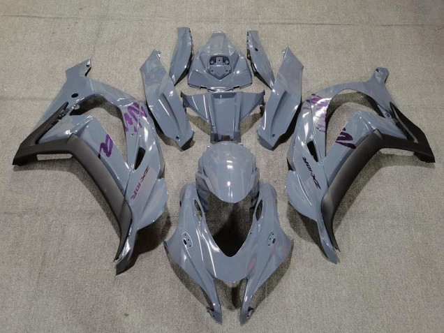 Nardo Grey & Purple 2016-2019 ZX10R Motorcycle Fairing
