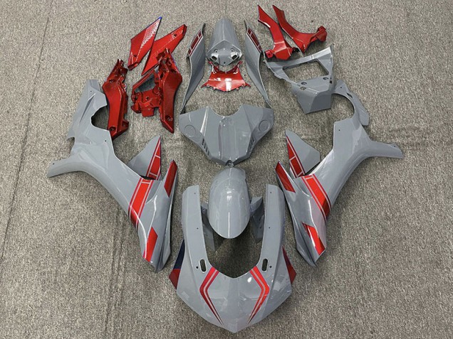 Nardo Grey & Red Accents 2015-2019 R1 Motorcycle Fairing