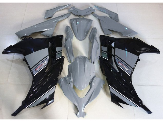 Nardo Grey and Black 2013-2018 Ninja 300 Motorcycle Fairing