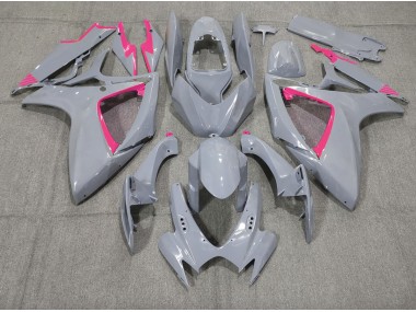 Nardo and Pink Trim 2006-2007 GSXR 600-750 Motorcycle Fairing