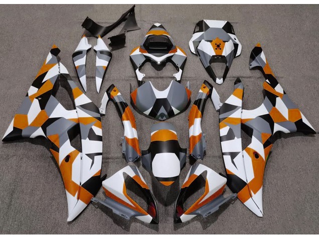 Orange Camo Plain 2008-2016 R6 Motorcycle Fairing