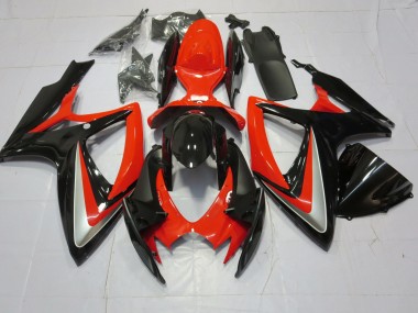 Orange Silver and Black 2006-2007 GSXR 600-750 Motorcycle Fairing