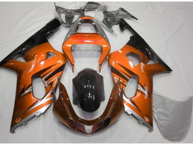 Orange and Silver 2001-2003 GSXR 600-750 Motorcycle Fairing