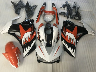 Orange and White Shark 2015-2018 R3 Motorcycle Fairing