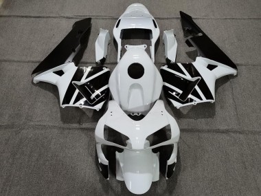 Pearl White and Black 2003-2004 CBR600RR Motorcycle Fairing