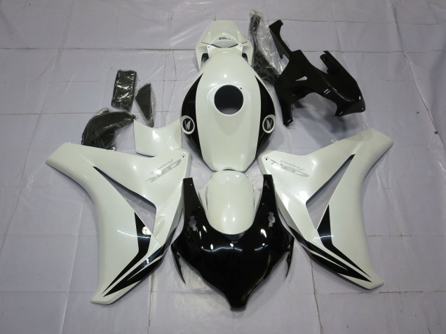 Pearl White and Black 2008-2011 CBR1000RR Motorcycle Fairing