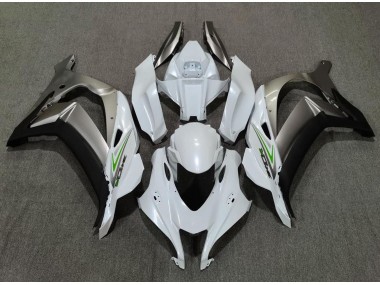 Pearl White and Silver 2016-2019 ZX10R Motorcycle Fairing