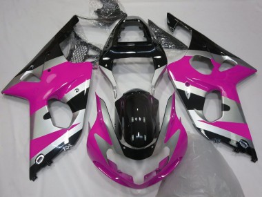 Pink Silver OEM Style 2000-2002 GSXR 1000 Motorcycle Fairing