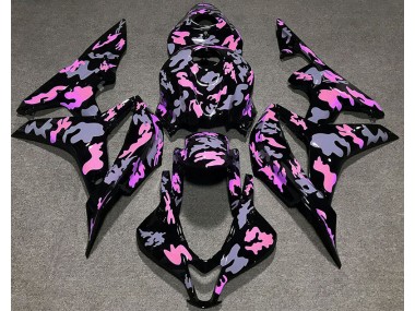 Pink and Grey Camouflage 2007-2008 CBR600RR Motorcycle Fairing