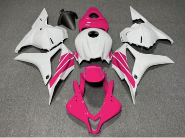 Pink and White Side Stripe 2009-2012 CBR600RR Motorcycle Fairing