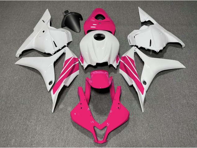 Pink and White Side Stripe 2009-2012 CBR600RR Motorcycle Fairing