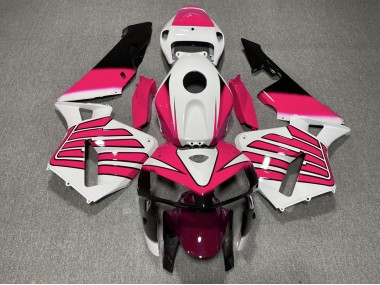 Pink and White Wings 2005-2006 CBR600RR Motorcycle Fairing