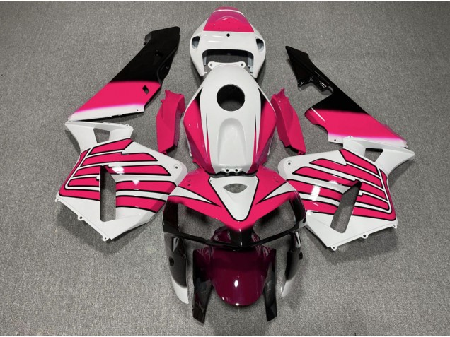 Pink and White Wings 2005-2006 CBR600RR Motorcycle Fairing