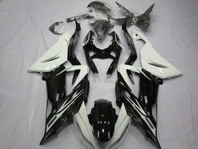 Plain Gloss Black White 2013-2018 ZX6R Motorcycle Fairing