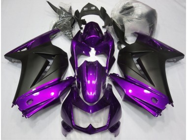 Purple and Matte Black 2008-2012 Ninja 250 Motorcycle Fairing