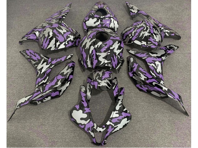Purple and Silver Camo 2009-2012 CBR600RR Motorcycle Fairing