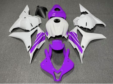 Purple and White Side Stripe 2009-2012 CBR600RR Motorcycle Fairing