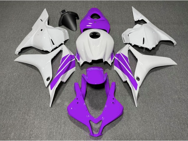 Purple and White Side Stripe 2009-2012 CBR600RR Motorcycle Fairing