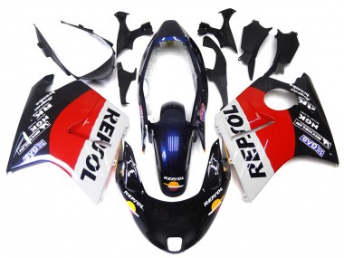 Red Black and White Repsol 1996-2007 CBR1100XX Motorcycle Fairing