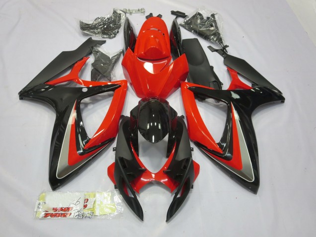 Red and Black 2006-2007 GSXR 600-750 Motorcycle Fairing