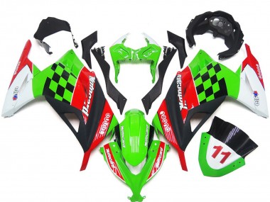 Red and Black Check Gloss 2013-2018 Ninja 300 Motorcycle Fairing