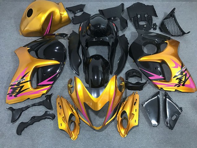 Shiny Gold with Black 2008-2020 GSXR 1300 Hayabusa Motorcycle Fairing