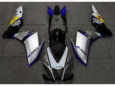 Silver Pirelli & Blue 2010-2015 RSV4 1000 Motorcycle Fairing