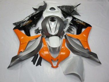 Silver White and Orange 2007-2008 CBR600RR Motorcycle Fairing