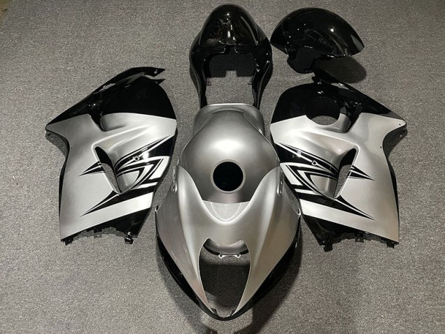 Silver and Black 1997-2007 GSXR 1300 Hayabusa Motorcycle Fairing