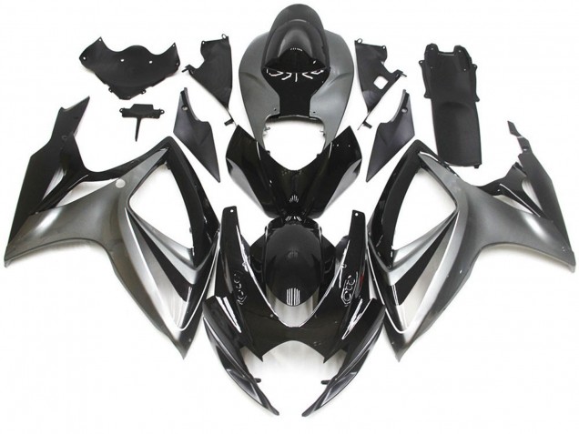 Silver and Black Special OEM Style 2006-2007 GSXR 600-750 Motorcycle Fairing