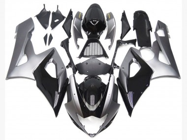 Silver and Gloss Black Style 2005-2006 GSXR 1000 Motorcycle Fairing
