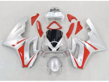 Silver and Red 2006-2008 Daytona 675 Motorcycle Fairing