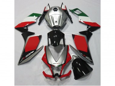 Silver and Red 2012-2015 RS4 125 Motorcycle Fairing