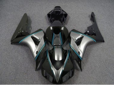 Silver with Blue Pin Stripe 2006-2007 CBR1000RR Motorcycle Fairing
