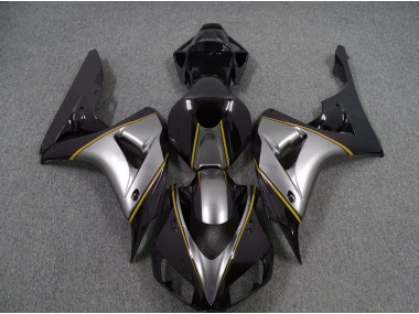 Silver with Yellow Pin Stripe 2006-2007 CBR1000RR Motorcycle Fairing
