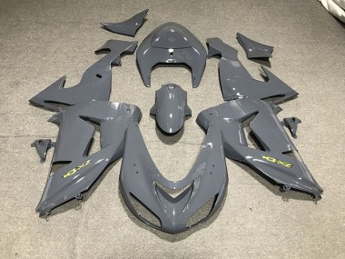 Smooth Grey & Yellow 2006-2007 ZX10R Motorcycle Fairing