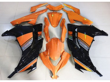 Sunrise Orange and Black 2013-2018 Ninja 300 Motorcycle Fairing