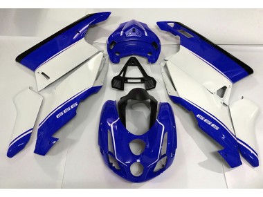 White Blue and Black 2003-2004 Ducati 749 999 Motorcycle Fairing